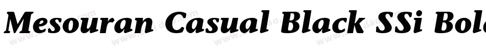 Mesouran Casual Black SSi Bold Italic字体转换